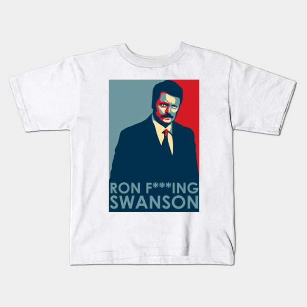 I'm Ron F**king Swanson Kids T-Shirt by smitchell